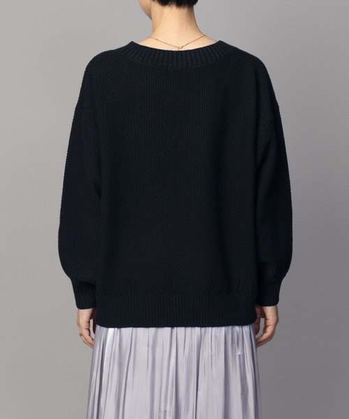 NAVY(ネイビー)の「【nAvy】カノコVネックプルオーバー ニット(ニット/セーター・レディース・ホワイト/ピンク/ブラック/サックスブルー・フリー)」の15枚目の写真