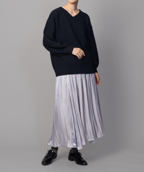 NAVY(ネイビー)の「【nAvy】カノコVネックプルオーバー ニット(ニット/セーター・レディース・ホワイト/ピンク/ブラック/サックスブルー・フリー)」の16枚目の写真