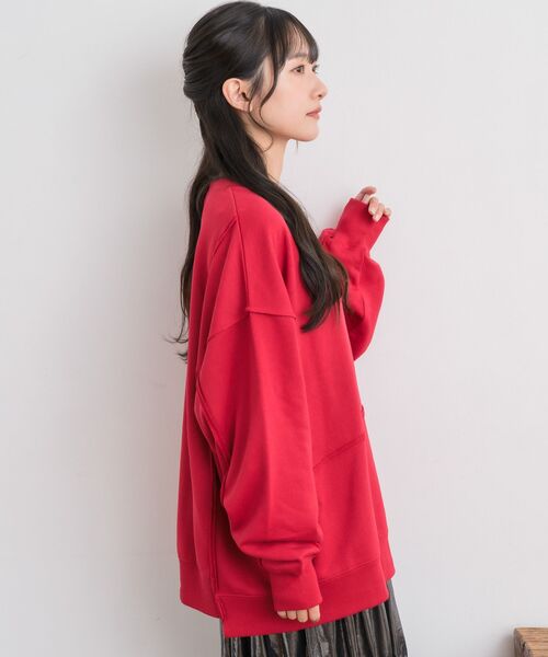 RETRO GIRL(レトロガール)の「リメイク風トレーナー(Tシャツ/カットソー・レディース・チャコールグレー/レッド/ホワイト系その他・FREE)」の19枚目の写真