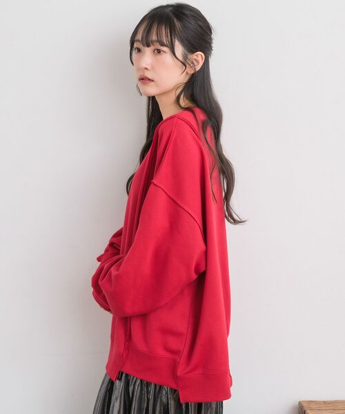 RETRO GIRL(レトロガール)の「リメイク風トレーナー(Tシャツ/カットソー・レディース・チャコールグレー/レッド/ホワイト系その他・FREE)」の20枚目の写真