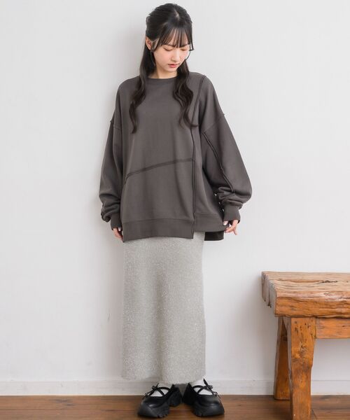 RETRO GIRL(レトロガール)の「リメイク風トレーナー(Tシャツ/カットソー・レディース・チャコールグレー/レッド/ホワイト系その他・FREE)」の22枚目の写真
