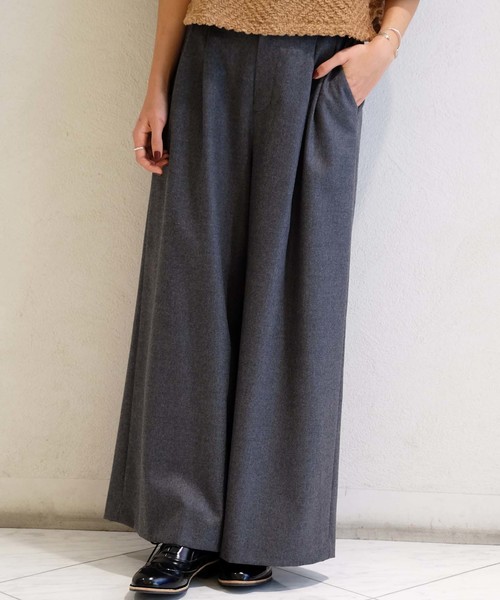 Another Edition（アナザーエディション）の「タックワイドパンツ/AE BC W WID PT（その他パンツ・レディース・ブラック/グレー/ライトグレー・MEDIUM/SMALL）」の3枚目の写真