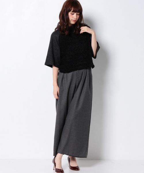 Another Edition（アナザーエディション）の「タックワイドパンツ/AE BC W WID PT（その他パンツ・レディース・ブラック/グレー/ライトグレー・MEDIUM/SMALL）」の4枚目の写真