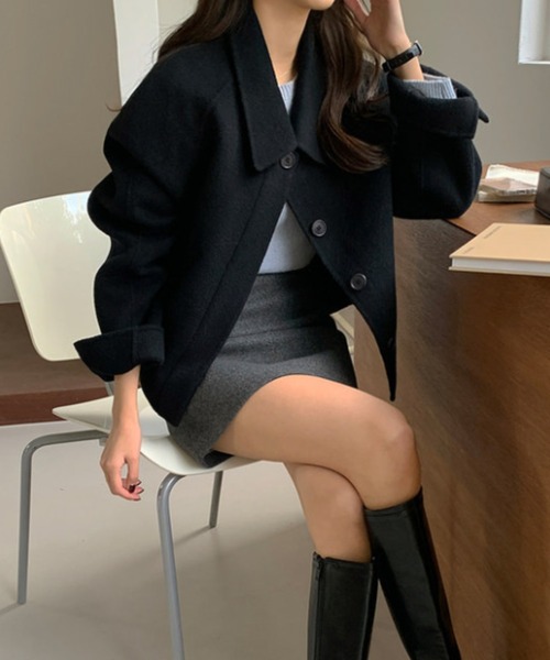 【セール】YUGA_YGMC ステンカラー ショートコート（ステンカラーコート）｜FREE STYLISTS（フリー スタイリスト）
