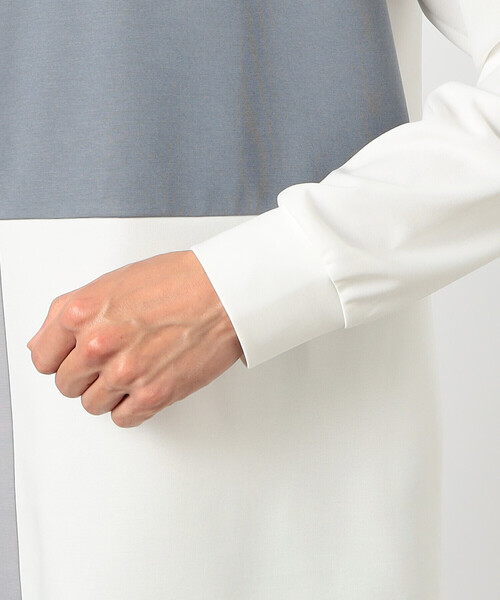 COMME CA ISM(コムサイズム)の「カラーブロック パッチワーク クルーネックTシャツ(Tシャツ/カットソー・メンズ・ブラック/ホワイト・LARGE/MEDIUM)」の13枚目の写真