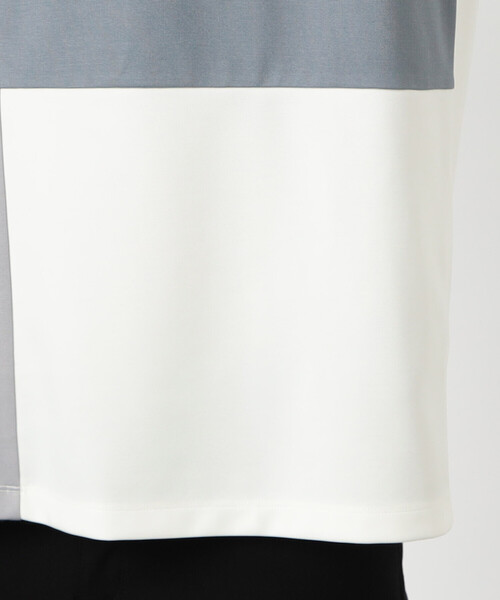 COMME CA ISM(コムサイズム)の「カラーブロック パッチワーク クルーネックTシャツ(Tシャツ/カットソー・メンズ・ブラック/ホワイト・LARGE/MEDIUM)」の14枚目の写真