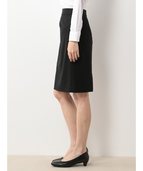 【セール】【ウォッシャブル】タイトスカート ストレッチ ブラック 無地 通年【レディース】（スーツスカート）｜HARUYAMA（ハルヤマ）