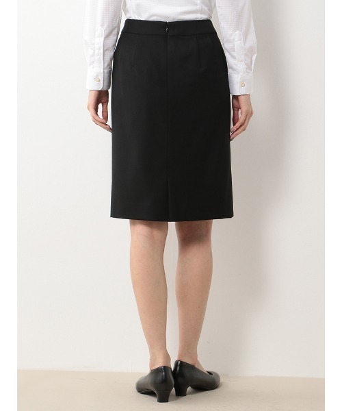 【セール】【ウォッシャブル】タイトスカート ストレッチ ブラック 無地 通年【レディース】（スーツスカート）｜HARUYAMA（ハルヤマ）