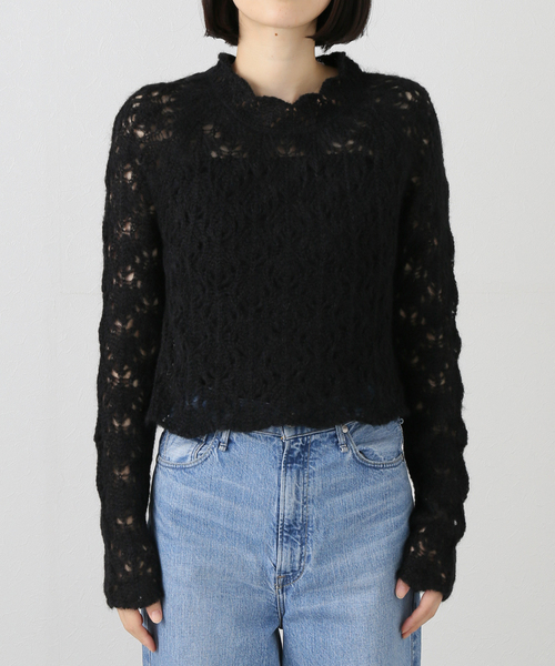 EDIT.FOR LULU - AYNI シアークロップドニット セール】【AYNI/アイニ】シアークロップドニット（ニット