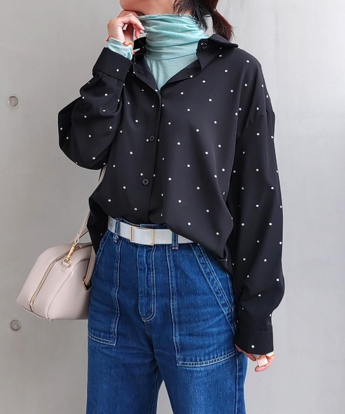 【セール】ドットシャツ（シャツ/ブラウス）｜Q（キュー）