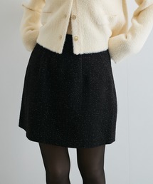 VIS | 【洗える】ラメツイード&千鳥柄ミニスカート(スカート)