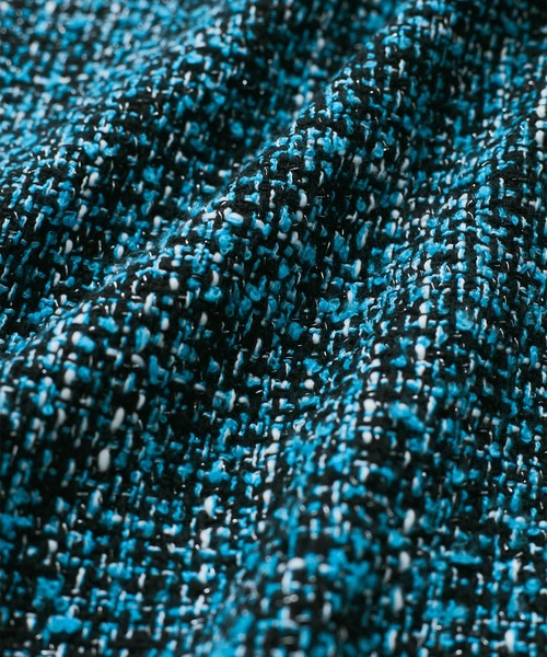 VIS(ビス)の「【洗える】ラメツイード&千鳥柄ミニスカート(スカート・レディース・ブラック/ターコイズブルー/ブラック系その他・M/S)」の6枚目の写真