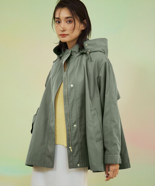 【23区】25SS VERY3月号掲載/撥水加工ライトツイル フーディーアウター セール】【VERY3月号掲載/撥水加工】ライトツイル フーディーアウター