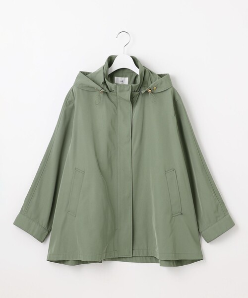 23区今季新品【VERY3月号掲載/防水】ライトツイルフードジャケット VERY3月号掲載/撥水加工】ライトツイル フーディーアウター / 23