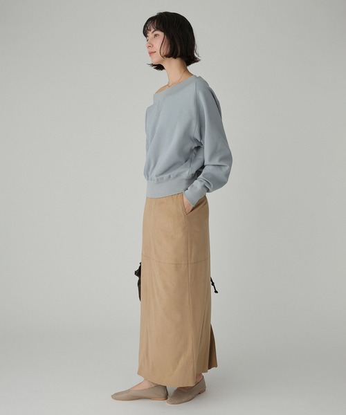 BABYLONE（バビロン）の「ボートネック裏毛プルオーバー（スウェット・レディース・ホワイト/ライトグレー/ブルー・フリー）」の16枚目の写真