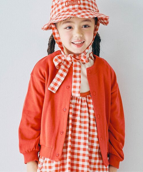 p.premier(ピードットプルミエ)の「【ジュニア対応】裏毛スナップボタンカーディガン(カーディガン/ボレロ・キッズ・グレー/オフホワイト/ブラック/レッド・80/90/100/110/120/130/140)」の4枚目の写真