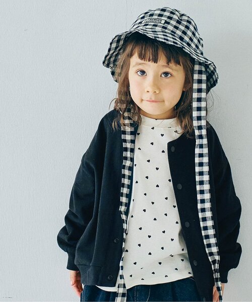 ジュニア対応】裏毛スナップボタンカーディガン（カーディガン/ボレロ