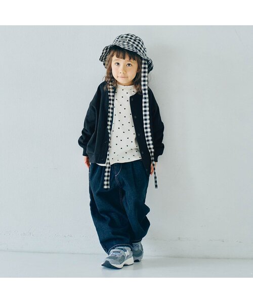 p.premier(ピードットプルミエ)の「【ジュニア対応】裏毛スナップボタンカーディガン(カーディガン/ボレロ・キッズ・グレー/オフホワイト/ブラック/レッド・80/90/100/110/120/130/140)」の5枚目の写真