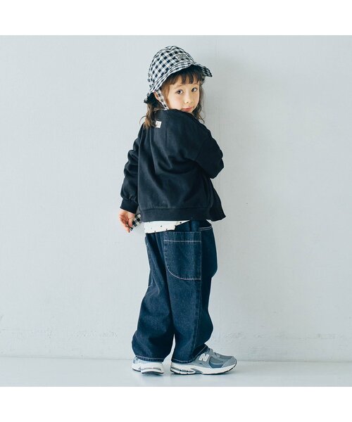 ジュニア対応】裏毛スナップボタンカーディガン（カーディガン/ボレロ