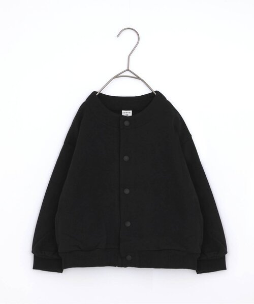 ジュニア対応】裏毛スナップボタンカーディガン（カーディガン/ボレロ