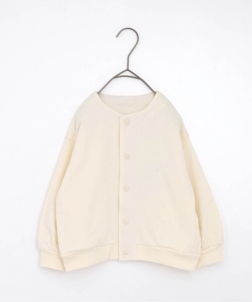 ジュニア対応】裏毛スナップボタンカーディガン（カーディガン/ボレロ