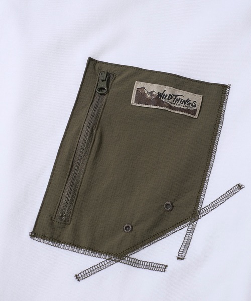 WILD THINGS(ワイルドシングス)の「【WILD THINGS/ワイルドシングス】 CAMP POCKET TEE / キャンプポケットTシャツ(Tシャツ/カットソー・メンズ・ブラック/ホワイト/サンドベージュ/ネイビー・MEDIUM/LARGE/X-LARGE)」の14枚目の写真
