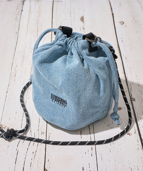 UNIVERSAL OVERALL】DENIM DRAW STRING PURSE / デニムドロー