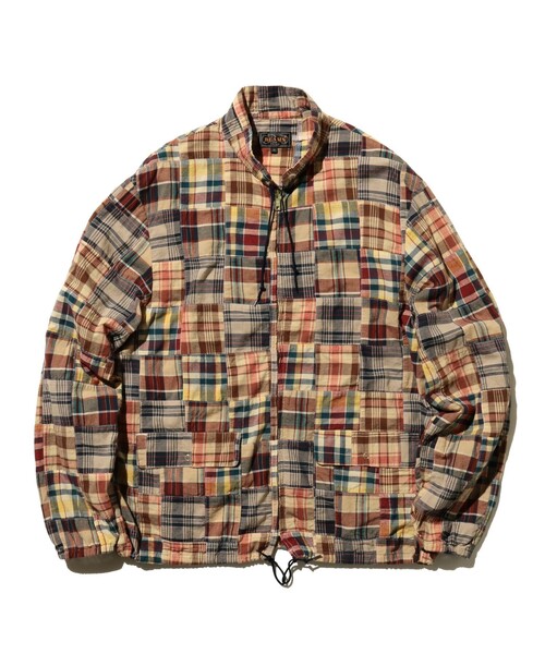 BEAMS PLUS（ビームスプラス）の「パッチワーク マドラス スウィング ジャケット（ブルゾン・メンズ・グリーン/ベージュ/ネイビー・M/S/L）」の2枚目の写真