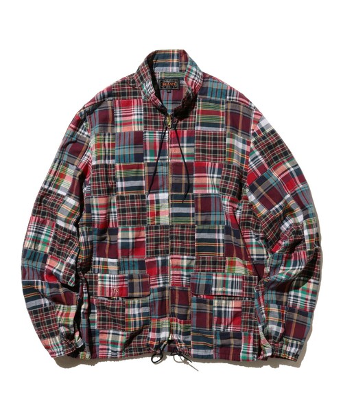 BEAMS PLUS（ビームスプラス）の「パッチワーク マドラス スウィング ジャケット（ブルゾン・メンズ・グリーン/ベージュ/ネイビー・M/S/L）」の3枚目の写真