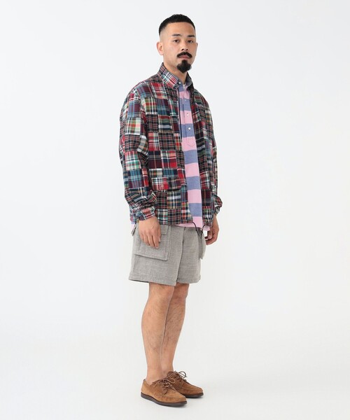 BEAMS PLUS（ビームスプラス）の「パッチワーク マドラス スウィング ジャケット（ブルゾン・メンズ・グリーン/ベージュ/ネイビー・M/S/L）」の18枚目の写真