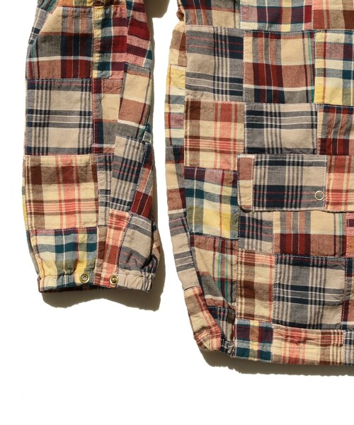 BEAMS PLUS（ビームスプラス）の「パッチワーク マドラス スウィング ジャケット（ブルゾン・メンズ・グリーン/ベージュ/ネイビー・M/S/L）」の6枚目の写真