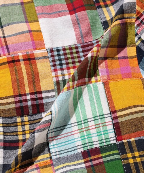 BEAMS PLUS（ビームスプラス）の「パッチワーク マドラス スウィング ジャケット（ブルゾン・メンズ・グリーン/ベージュ/ネイビー・M/S/L）」の10枚目の写真