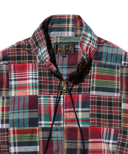 BEAMS PLUS（ビームスプラス）の「パッチワーク マドラス スウィング ジャケット（ブルゾン・メンズ・グリーン/ベージュ/ネイビー・M/S/L）」の12枚目の写真