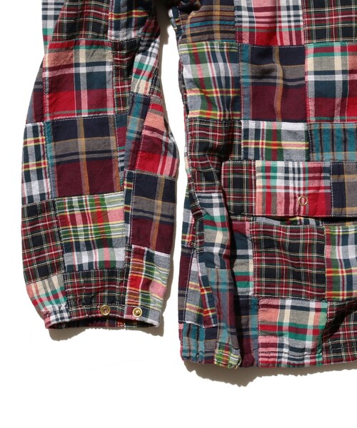 BEAMS PLUS（ビームスプラス）の「パッチワーク マドラス スウィング ジャケット（ブルゾン・メンズ・グリーン/ベージュ/ネイビー・M/S/L）」の13枚目の写真
