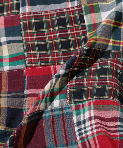 BEAMS PLUS（ビームスプラス）の「パッチワーク マドラス スウィング ジャケット（ブルゾン・メンズ・グリーン/ベージュ/ネイビー・M/S/L）」の14枚目の写真