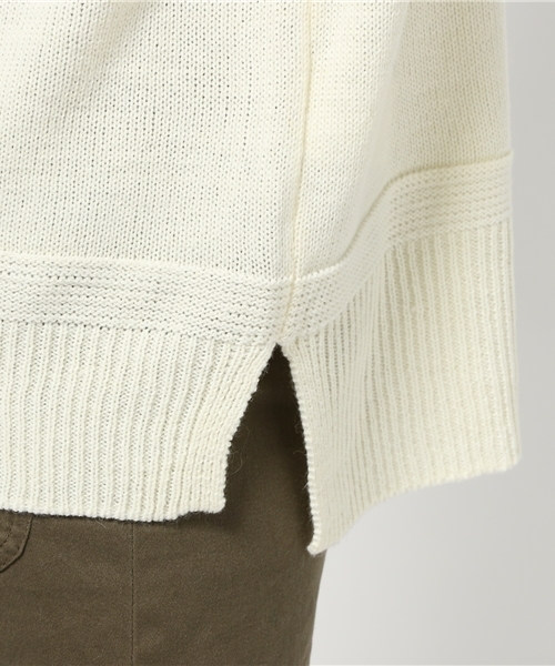 earth music&ecology（アースミュージックアンドエコロジー）の「タートルニットプルオーバー（ニット/セーター・レディース・キャメル/カーキ/ライトグレー/ワインレッド/アイボリー/ネイビー・FREE）」の12枚目の写真