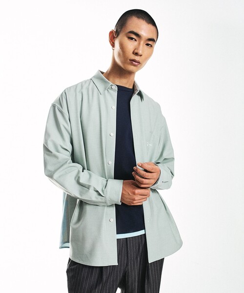 City Ambient Products(シティアンビエントプロダクツ)の「City Ambient Products: レギュラーカラー ツイル オーバー シャツ(シャツ/ブラウス・メンズ・ライトグリーン/カーキ/ブラック/ダークグレー・SMALL/LARGE/MEDIUM)」の19枚目の写真