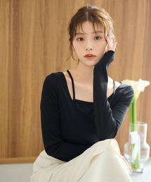 mysty woman | アシメレイヤードインナープルオーバー  315535(Tシャツ/カットソー)