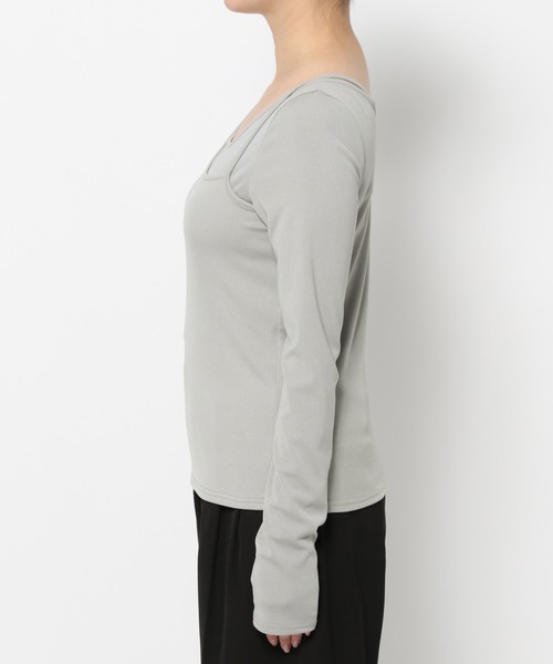 mysty woman（ミスティウーマン）の「アシメレイヤードインナープルオーバー  315535（Tシャツ/カットソー・レディース・オフホワイト/グレー/ブラック・FREE）」の14枚目の写真