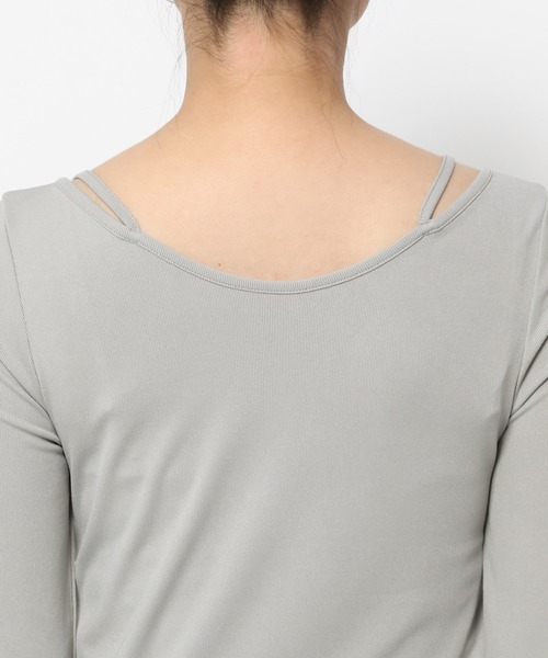 mysty woman（ミスティウーマン）の「アシメレイヤードインナープルオーバー  315535（Tシャツ/カットソー・レディース・オフホワイト/グレー/ブラック・FREE）」の9枚目の写真