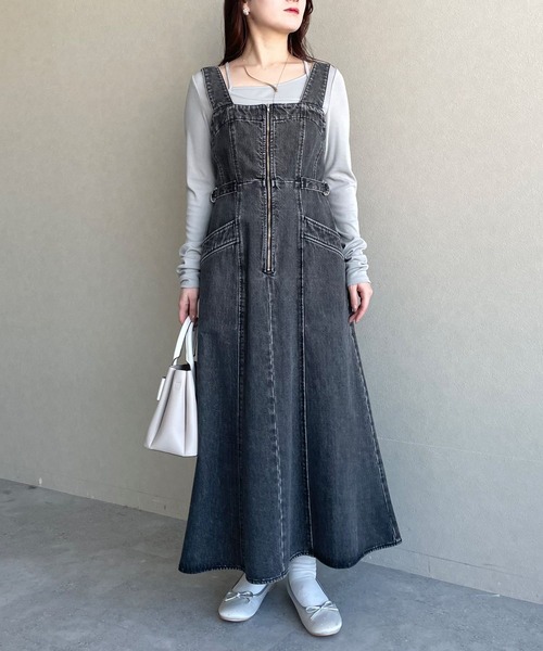 mysty woman（ミスティウーマン）の「アシメレイヤードインナープルオーバー  315535（Tシャツ/カットソー・レディース・オフホワイト/グレー/ブラック・FREE）」の19枚目の写真