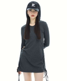 3.3 Field Trip／フード付きシャーリングワンピース