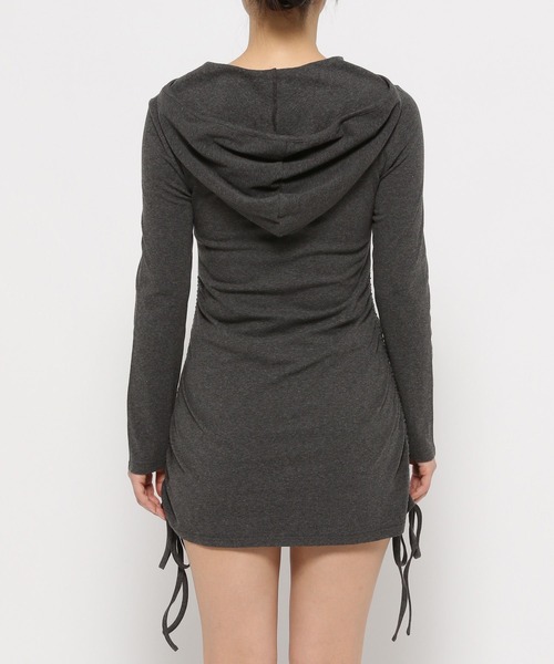 3.3 Field Trip （3.3フィールドトリップ）の「3.3 Field Trip／フード付きシャーリングワンピース（ワンピース・レディース・カーキ/チャコール・FREE）」の17枚目の写真