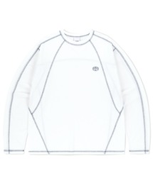 『mahagrid/マハグリッド』 ECLIPSE LOGO STITCH LS TEE/イクリプスロゴステッチロンTEE