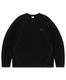 『mahagrid/マハグリッド』 ECLIPSE LOGO STITCH LS TEE/イクリプスロゴステッチロンTEE