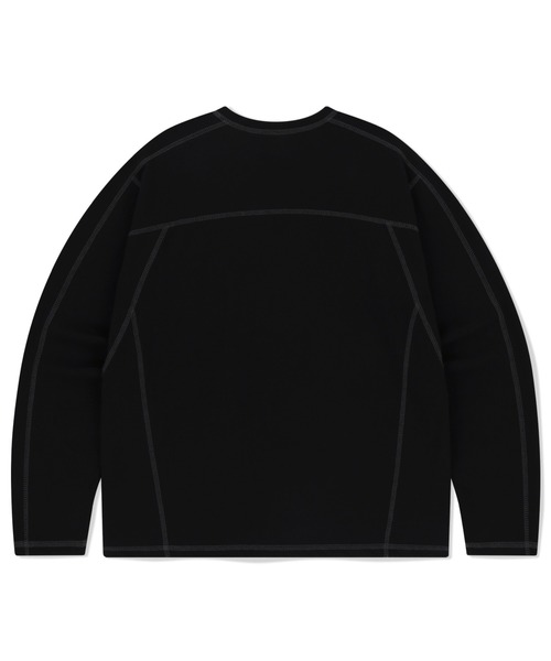MAHAGRID(マハグリッド)の「『mahagrid/マハグリッド』 ECLIPSE LOGO STITCH LS TEE/イクリプスロゴステッチロンTEE(Tシャツ/カットソー・レディース・ブラック/ホワイト・L/M)」の6枚目の写真