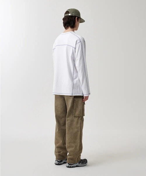 MAHAGRID(マハグリッド)の「『mahagrid/マハグリッド』 ECLIPSE LOGO STITCH LS TEE/イクリプスロゴステッチロンTEE(Tシャツ/カットソー・レディース・ブラック/ホワイト・L/M)」の12枚目の写真