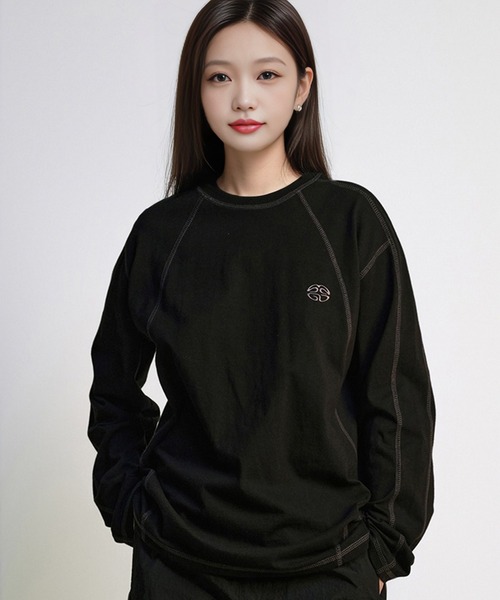 MAHAGRID(マハグリッド)の「『mahagrid/マハグリッド』 ECLIPSE LOGO STITCH LS TEE/イクリプスロゴステッチロンTEE(Tシャツ/カットソー・レディース・ブラック/ホワイト・L/M)」の10枚目の写真