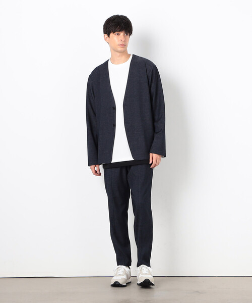 COMME CA ISM(コムサイズム)の「【セットアップ対応】デニムライクジャージー ノーカラージャケット(ノーカラージャケット・メンズ・ブラック/ネイビー・SMALL/MEDIUM/LARGE)」の7枚目の写真