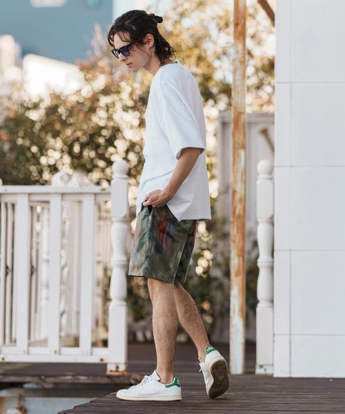 mp13257-Coating Like Graphic short Pants ショートパンツ（その他